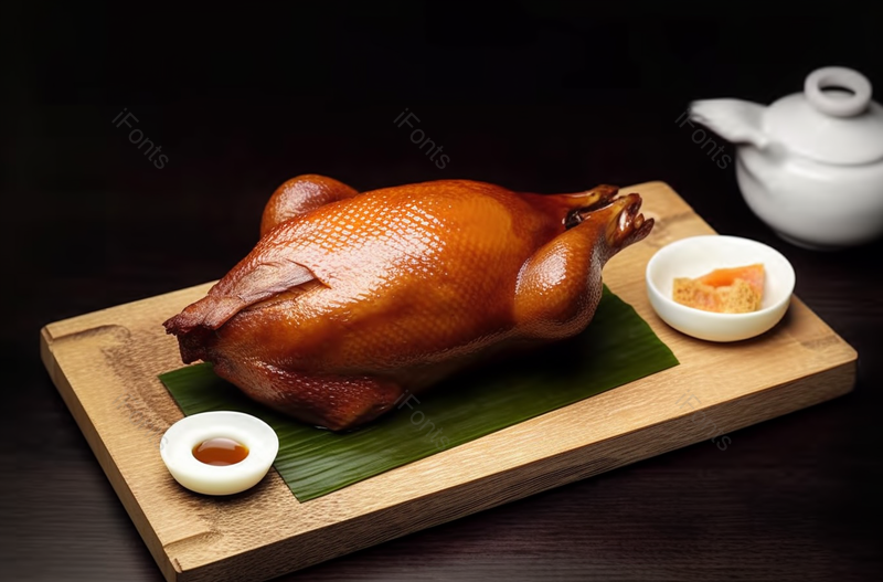 木制餐具上的北京烤鸭摄影图,高清,摄影图,摄影图片,图片大全,摄影图免费下载